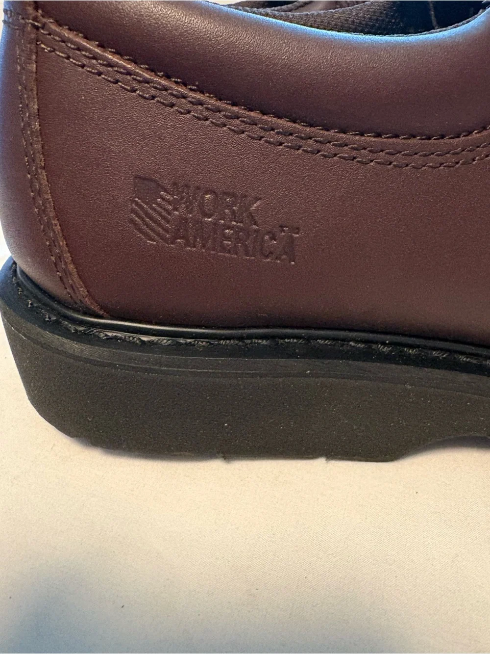 Work America Men’s Brown Oxford Slip-On Casual Loafers